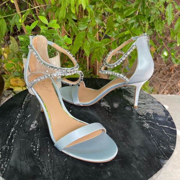 Badgley Mischka Celine Stiletto Heel sky blue size 8.5 - Picture 7 of 10